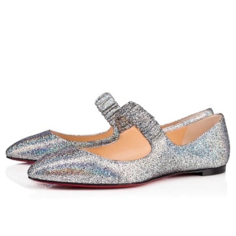 CHRISTIAN LOUBITON M A Gil Mica Mary Jane Red Sole Ballet Flats